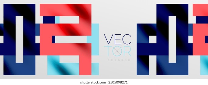 Colorful squares, lines minimal abstract background. Vector Illustration For Wallpaper, Banner, Background, Card, Book Illustration, landing page