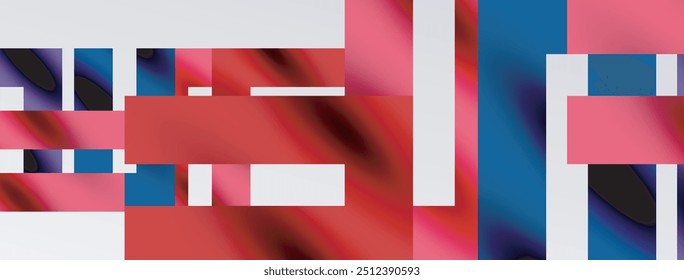 Colorful squares, lines minimal abstract background. Vector Illustration For Wallpaper, Banner, Background, Card, Book Illustration, landing page