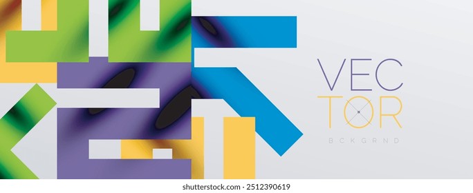 Colorful squares, lines minimal abstract background. Vector Illustration For Wallpaper, Banner, Background, Card, Book Illustration, landing page