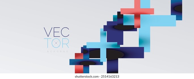 Colorful squares, lines minimal abstract background. Vector Illustration For Wallpaper, Banner, Background, Card, Book Illustration, landing page