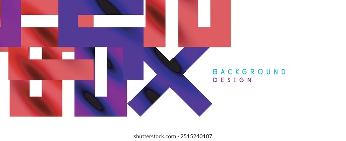 Colorful squares, lines minimal abstract background. Vector Illustration For Wallpaper, Banner, Background, Card, Book Illustration, landing page