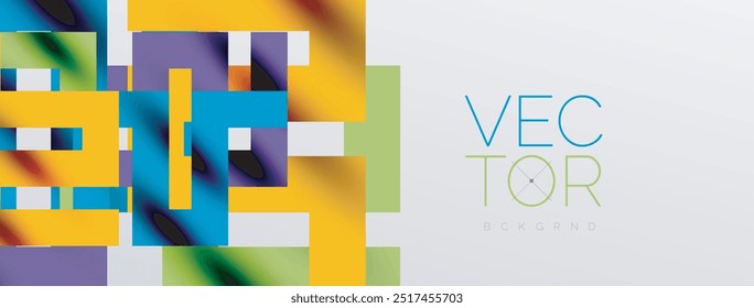 Colorful squares, lines minimal abstract background. Vector Illustration For Wallpaper, Banner, Background, Card, Book Illustration, landing page