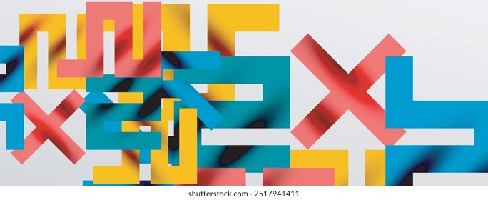 Colorful squares, lines minimal abstract background. Vector Illustration For Wallpaper, Banner, Background, Card, Book Illustration, landing page
