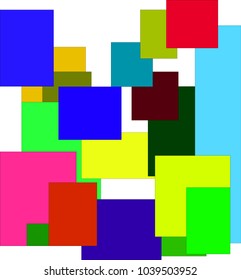 Colorful squares patterns