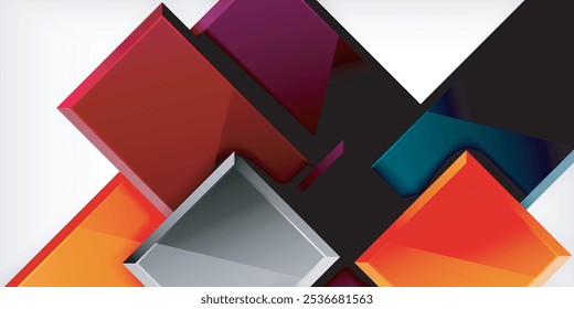 Colorful squares and rectangles. Vector Illustration For Wallpaper, Banner, Background, Card, Book Illustration, landing page