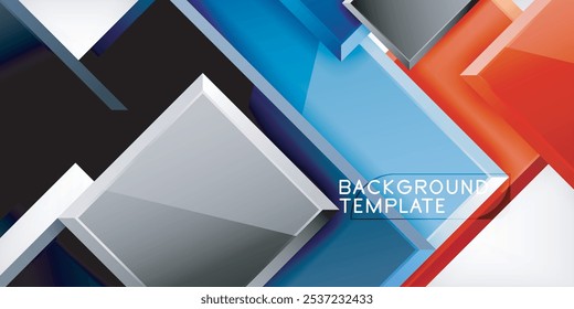 Colorful squares and rectangles. Vector Illustration For Wallpaper, Banner, Background, Card, Book Illustration, landing page