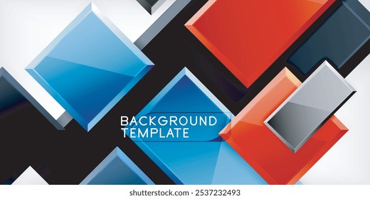 Colorful squares and rectangles. Vector Illustration For Wallpaper, Banner, Background, Card, Book Illustration, landing page