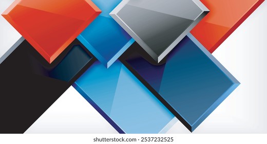 Colorful squares and rectangles. Vector Illustration For Wallpaper, Banner, Background, Card, Book Illustration, landing page