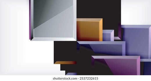 Colorful squares and rectangles. Vector Illustration For Wallpaper, Banner, Background, Card, Book Illustration, landing page