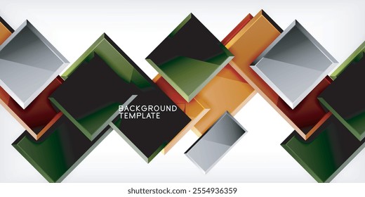 Colorful squares and rectangles. Vector Illustration For Wallpaper, Banner, Background, Card, Book Illustration, landing page