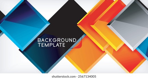 Colorful squares and rectangles. Vector Illustration For Wallpaper, Banner, Background, Card, Book Illustration, landing page