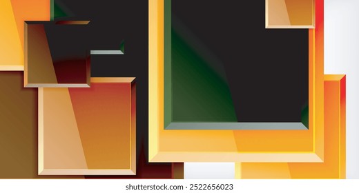 Colorful squares with reflections abstract background design. Vector Illustration For Wallpaper, Banner, Background, Card, Book Illustration, landing page