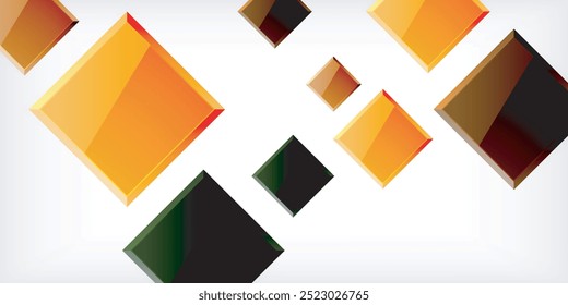 Colorful squares with reflections abstract background design. Vector Illustration For Wallpaper, Banner, Background, Card, Book Illustration, landing page