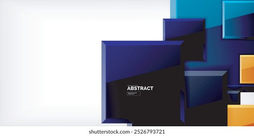 Cuadrados coloridos con reflejos de diseño de fondo abstracto. Ilustración vectorial para el Fondo de pantalla, Anuncio, fondo, tarjeta, ilustración del libro, landing page