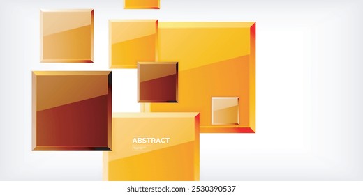Colorful squares with reflections abstract background design. Vector Illustration For Wallpaper, Banner, Background, Card, Book Illustration, landing page