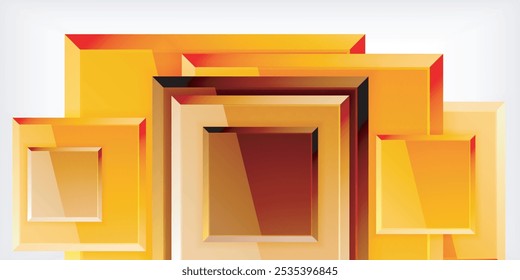 Colorful squares with reflections abstract background design. Vector Illustration For Wallpaper, Banner, Background, Card, Book Illustration, landing page
