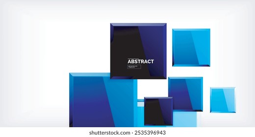 Cuadrados coloridos con reflejos de diseño de fondo abstracto. Ilustración vectorial para el Fondo de pantalla, Anuncio, fondo, tarjeta, ilustración del libro, landing page