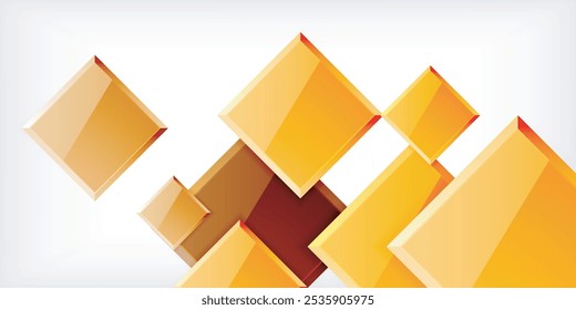 Colorful squares with reflections abstract background design. Vector Illustration For Wallpaper, Banner, Background, Card, Book Illustration, landing page