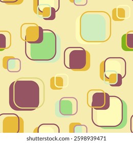 Colorful squares seamless pattern.  Vector template