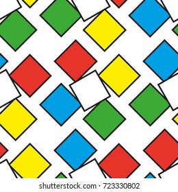 Colorful squares as seamless pattern, vector illustration