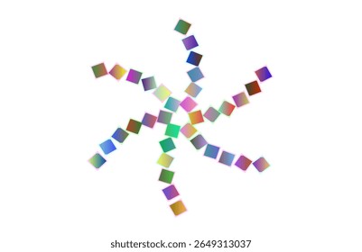 Patrón de espiral cuadrados coloridos con relleno de degradado para presentaciones, marca, empaquetado de Producto, Diseño web, Gráficos para video, carteles, Fondos de pantalla, textiles y proyectos de arte digital

