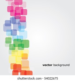 Colorful squares vector background with text