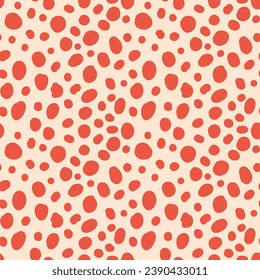 Colorful squiggles doodle seamless pattern. Creative minimalist style art minimalist background, trendy design with organic dotter oval shapes. Modern abstract color backdrop.