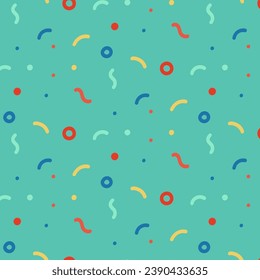 El doodle de calamares coloridos es un patrón sin fisuras. Diseño de diseño moderno con formas orgánicas de garabatos. Fondo de color abstracto moderno.