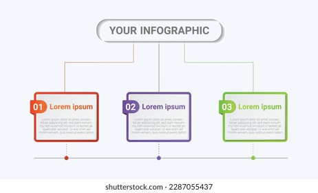 Colorful squire business infographic design free vector