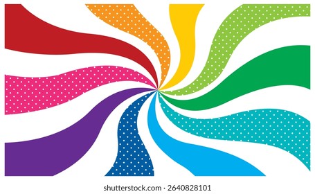 Colorful squishy sunburst background material