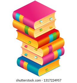 Colorful stack of books