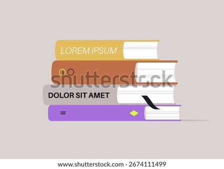 A colorful stack of four books rests snugly against a smooth pastel backdrop, each volume offering a distinct design and inviting curiosity about the insights contained within their pages.