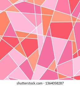 Colorful stained-glass window. Square geometric pattern. Print for banners and posters. Decorative style. Universal abstract texture