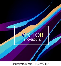 Colorful stains.Vector design. Dark background. 