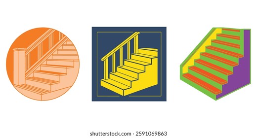 Colorful Staircase Designs for Interior Design Projects