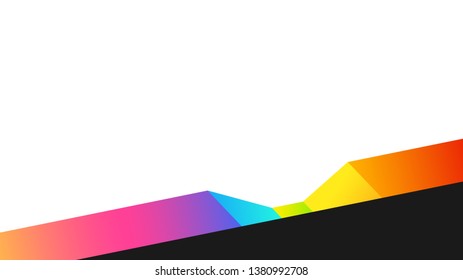 Colorful stairs with rainbow pattern.Abstract rainbow gradient background.