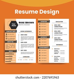 Colorful And Standard Job Resume Design 