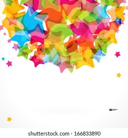 Colorido fondo estrella.