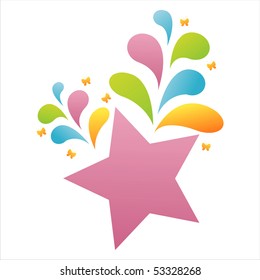 colorful star background