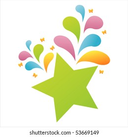 colorful star background