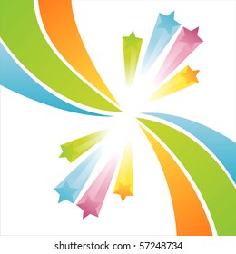 colorful star background