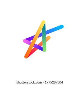 colorful star for childcare logo design