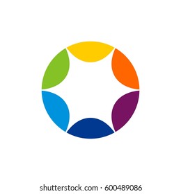 Colorful Star in Circle Logo Template Illustration Design. Vector EPS 10.