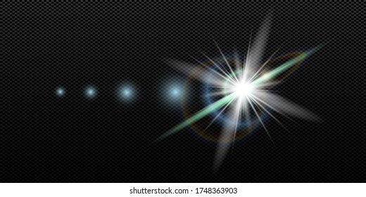 colorful star constellation flare in the night sky
