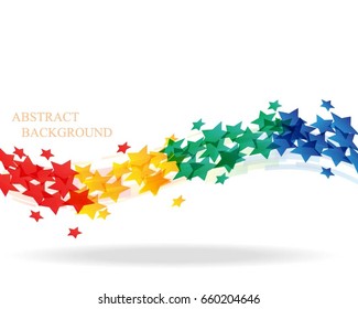 colorful star curve background