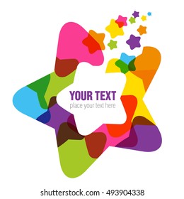 Colorful star design. Vector illustration.