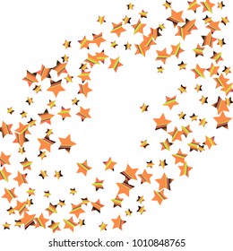 Colorful star falling Pattern. Rainbow colors.Isolated pattern for your project. Astral Design. Chaotic Decor. Modern Creative Starlight Style. Vector illustration for celebration, holiday, invitation