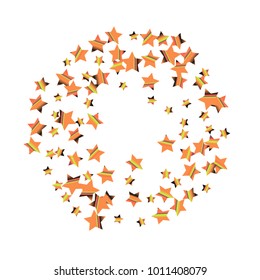 Colorful star falling Pattern. Rainbow colors.Isolated pattern for your project. Astral Design. Chaotic Decor. Modern Creative Starlight Style. Vector illustration for celebration, holiday, invitation