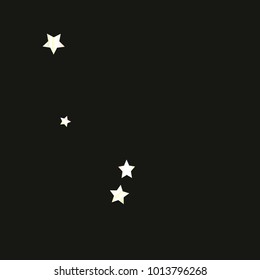 Colorful star falling Pattern. Rainbow colors. Isolated pattern.Black background. Astral Design. Chaotic Decor. Modern Creative Starlight Style. Vector illustration for celebration,holiday, invitation