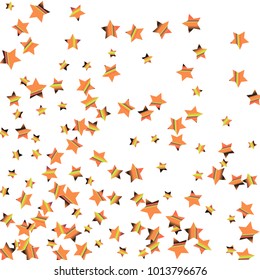 Colorful star falling Pattern. Rainbow colors.Isolated pattern for your project. Astral Design. Chaotic Decor. Modern Creative Starlight Style. Vector illustration for celebration, holiday, invitation